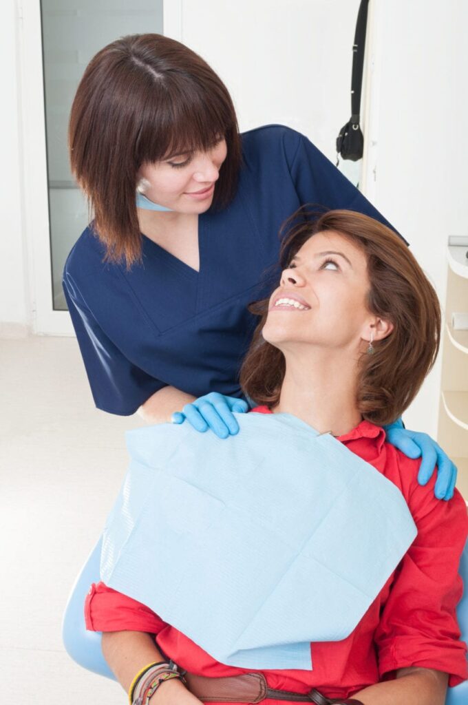 A Woman is Receiving Treatment for Dental Anxiety in Kanata, Ontario