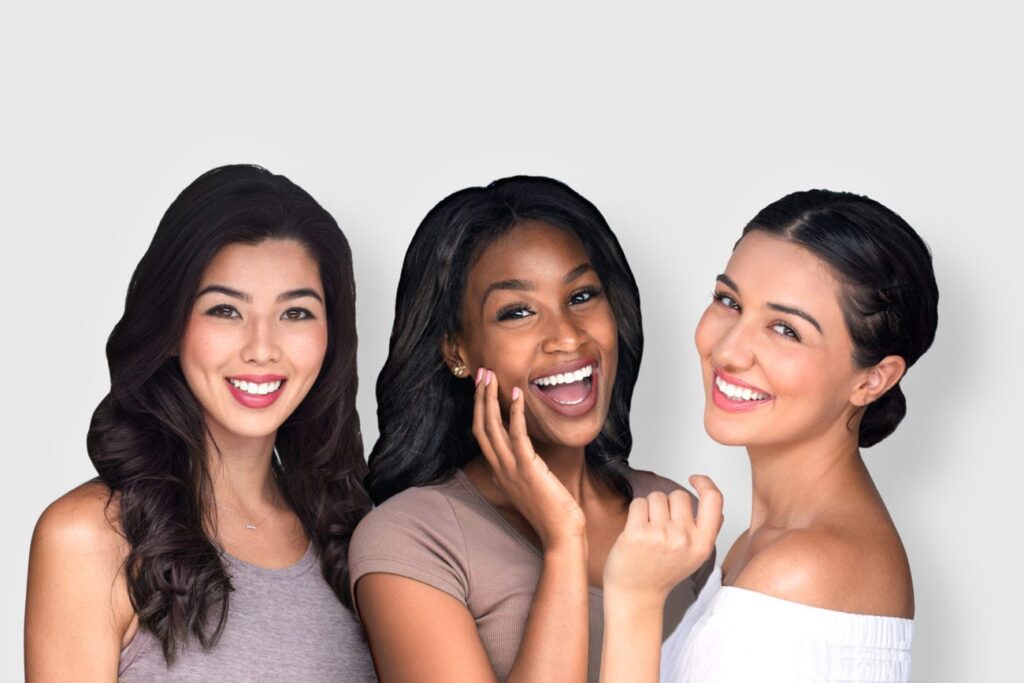 Three Women Showcasing Their Bright Smiles After Affordable Tooth Bonding in Kanata, ON