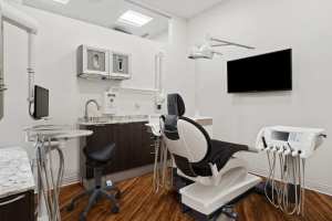 Clean the dental operatory with the patient chair and diagnostic equipment in the Main Street Office