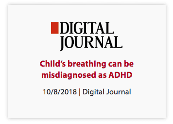 Chil'd breathing can be misdiagnosed as adhd
