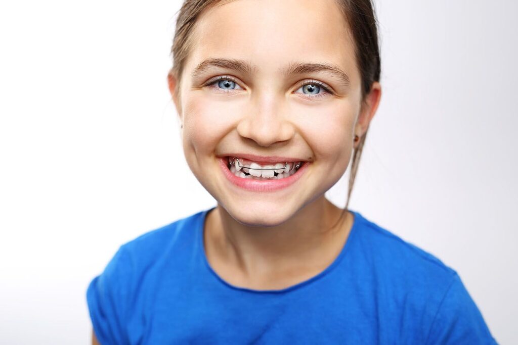 A Young Girl with Dental Braces